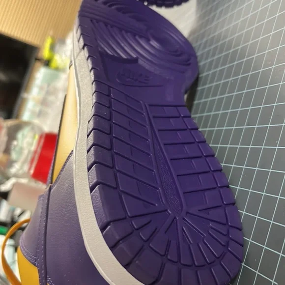 Nike Dunk Hi Retro sZ 15 Laker scheme inspired BRAND NEW NEVER WORN Box NO LID - Picture 8 of 14